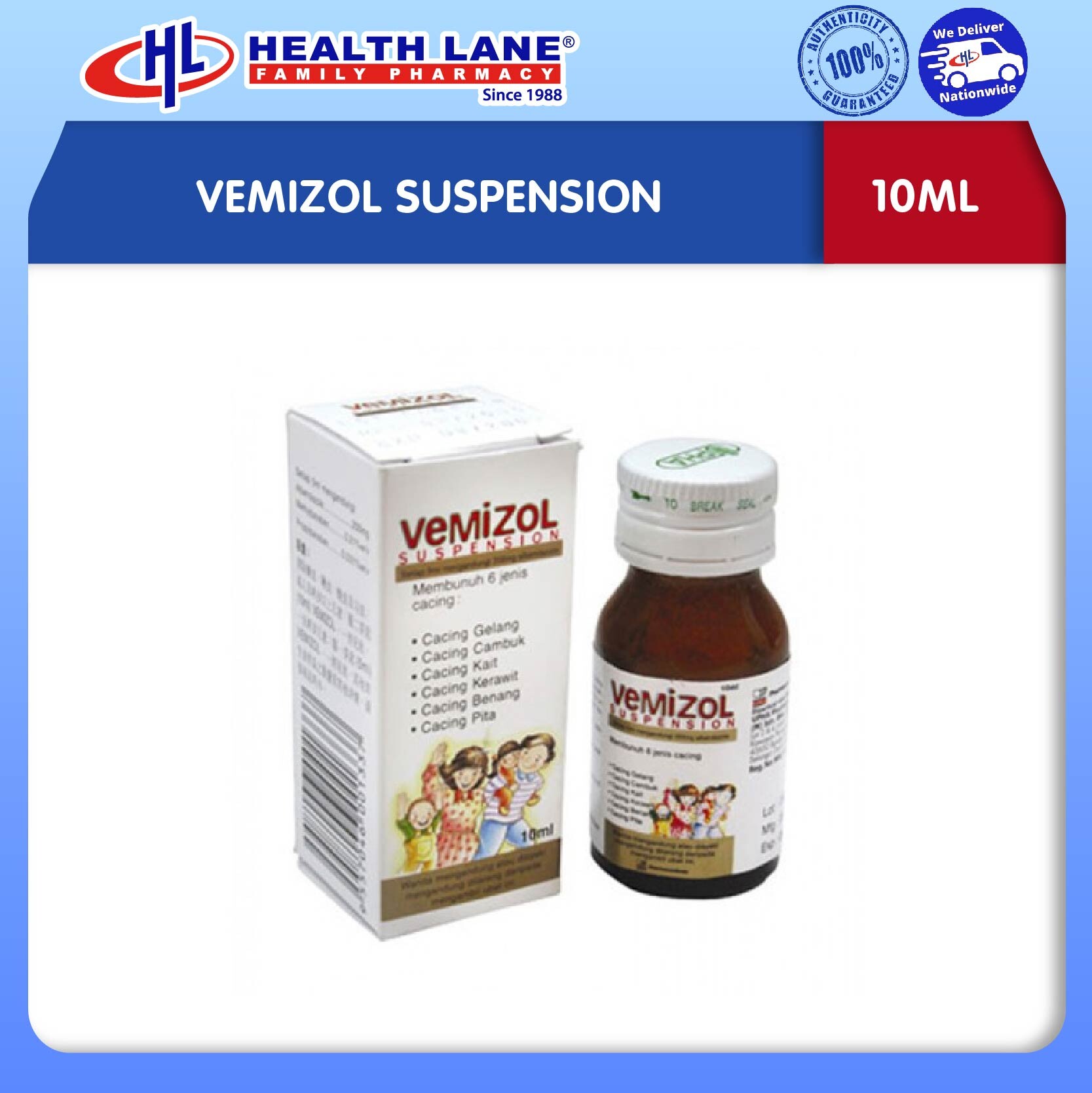 VEMIZOL SUSPENSION (10ML)